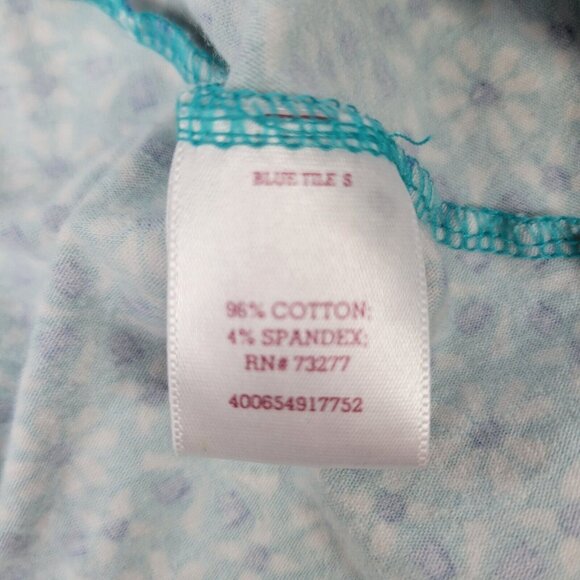 SO Womens Skater Dress Small Blue White Floral Pattern Mini - Picture 4 of 5